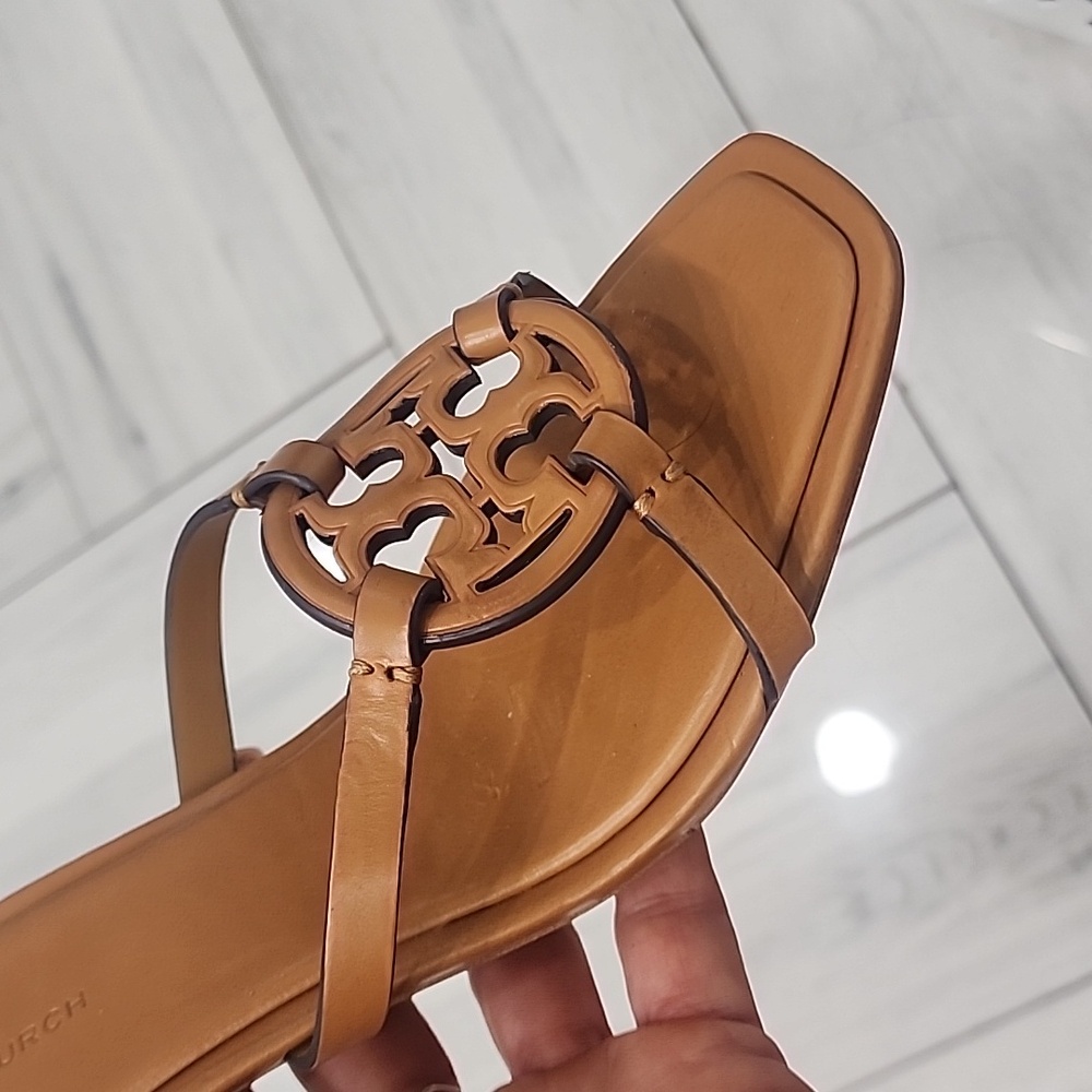 Tory Burch Miller Bombe low heels slide sandals in chestnut US 8.5 - Picture 9 of 9